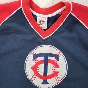 Minnesota‎ Twins Men's Medium True Fan Series Stitched Logo Short Sleeve Shirt